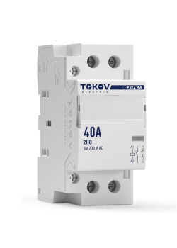 Контактор модульный 36мм 40А 230В АС 2НО PRIZMA TOKOV ELECTRIC TKE-PZ-MC-2-40-230-20