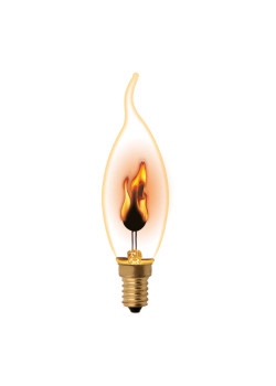 Лампа декоративная IL-N-CW35-3/RED-FLAME/E14/CL с типом свечения 