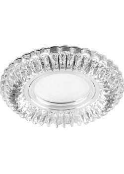 Светильник встраиваемый с белой LED подсветкой Feron CD904 потолочный MR16 G5.3 прозрачный