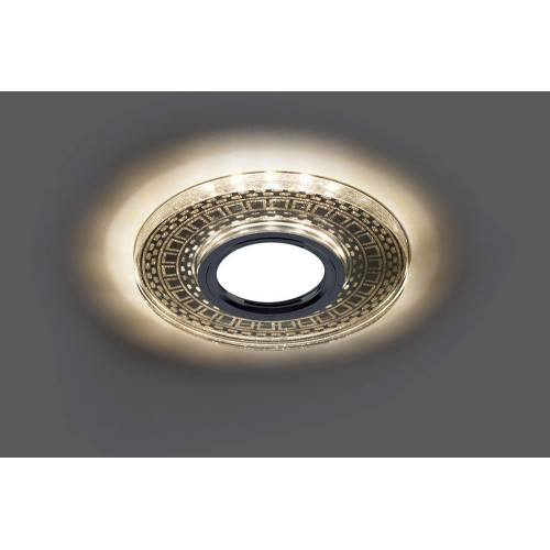 Светильник встраиваемый с LED подсветкой Feron CD981 потолочный MR16 G5.3, прозрачный, серебро Светильник встраиваемый с LED подсветкой Feron CD981 потолочный MR16 G5.3, прозрачный, серебро