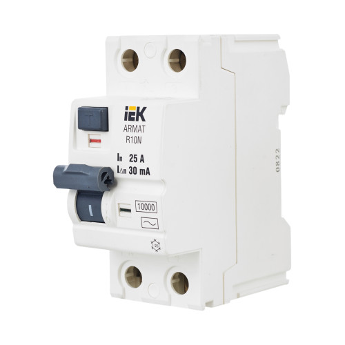 ARMAT Выключатель дифференциального тока R10N 2P 25А 30мА тип AC IEK ARMAT Выключатель дифференциального тока R10N 2P 25А 30мА тип AC IEK