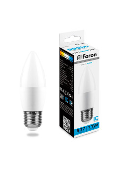 Лампа светодиодная Feron LB-770 Свеча E27 11W 175-265V 6400K