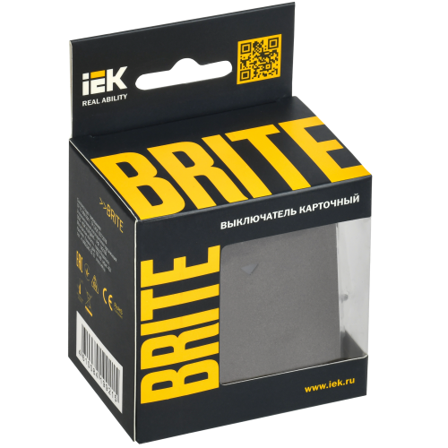 BRITE Выключатель карточный 30А ВС10-1-8-БрТБ темная бронза IEK BRITE Выключатель карточный 30А ВС10-1-8-БрТБ темная бронза IEK