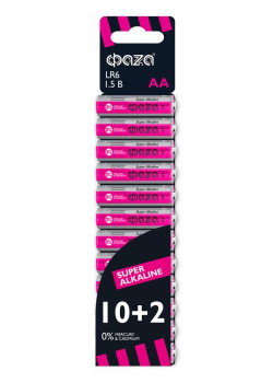Элемент питания алкалиновый AA/LR6 1.5В Super Alkaline SBL-10+2 (уп.12шт) ФАZА 2854582