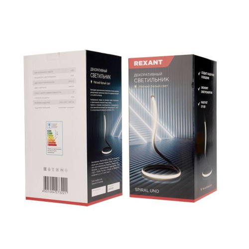 Светильник светодиодный декоративный Spiral Uno 2Вт 3000К 5В черн. Rexant 609-030 Светильник светодиодный декоративный Spiral Uno 2Вт 3000К 5В черн. Rexant 609-030