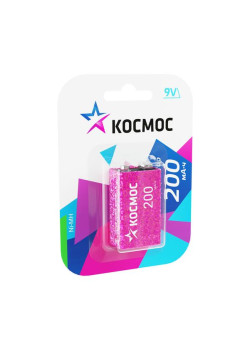 Аккумулятор 6F22 200мА.ч 1BL (блист.1шт) КОСМОС KOCNI-MH6F22(200mAh)