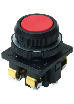 КЕ-011 У3 исп.2, красный, 1з+1р, цилиндр, IP40,10А, 660В, выключатель кнопочный  (ЭТ)