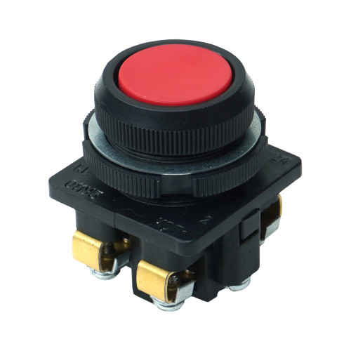 КЕ-011 У3 исп.2, красный, 1з+1р, цилиндр, IP40,10А, 660В, выключатель кнопочный  (ЭТ)