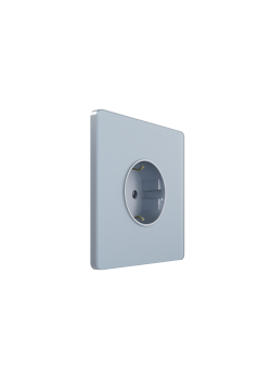 Systeme Infinity, Розетка С/У с ЗК (250В, 16А, защит.шторки), Стальное небо
