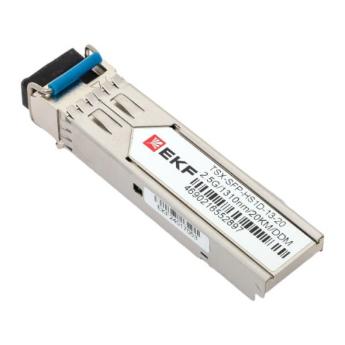 SFP модуль 2,5 Гбит одинарное одномодовое оптоволокно Tx1310нм/Rx1550нм 20км TSX EKF SFP модуль 2,5 Гбит одинарное одномодовое оптоволокно Tx1310нм/Rx1550нм 20км TSX EKF