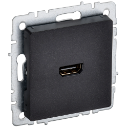 BRITE Розетка HDMI РHDMI-0-БрЧ черный IEK
