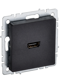 BRITE Розетка HDMI РHDMI-0-БрЧ черный IEK
