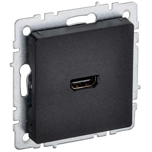 BRITE Розетка HDMI РHDMI-0-БрЧ черный IEK
