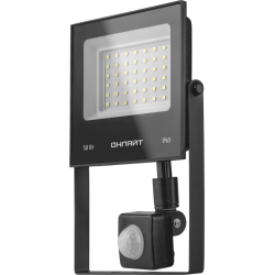 Прожектор светодиодный 90 687 OFL-02-50-6.5K-BL-IP65-LED 50Вт 6500К IP65 4000лм с датчиком движения черн. ОНЛАЙТ 90687