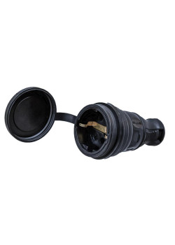 Розетка 1-м 16А с заземл. каучук TOKOV ELECTRIC TKE-C05-KR-Z