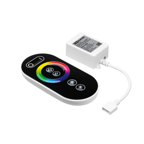 Контроллер для светодиодных лент и модулей RGB-RF-12В-18А-216Вт-IP20, 3 канала, сенсорный пульт, TDM Контроллер для светодиодных лент и модулей RGB-RF-12В-18А-216Вт-IP20, 3 канала, сенсорный пульт, TDM