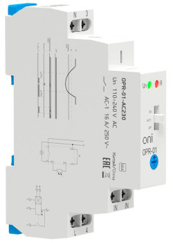 Фотореле OPR-01 1 конт. 230В АС с вынос.дат. ONI OPR-01-AC230