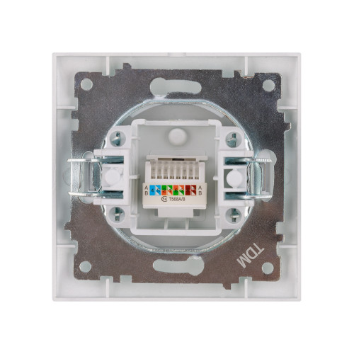 Розетка компьютерная RJ45 серебр. металлик Розетка компьютерная RJ45 серебр. металлик