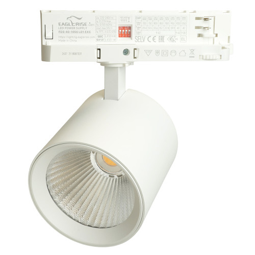 Светодиодный светильник Feron TR Reflex трековый на шинопровод 40W, 3500 Lm, 4000К, 36 градусов, белый, 3х фазный с функцией выбора мощности
