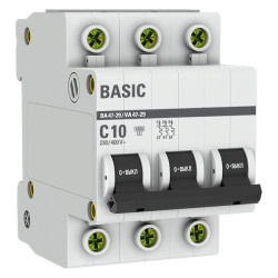 Авт. выкл. ВА 47-29 3P 10А (C) 4,5кА BASIC