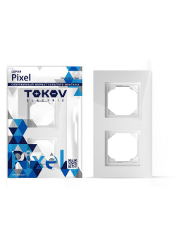 Рамка 2-м Pixel IP44 бел. TOKOV ELECTRIC TKE-PX-RM2-C01-IP44