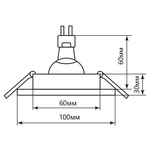 Светильник встраиваемый с белой LED подсветкой Feron CD878 потолочный MR16 G5.3 прозрачный Светильник встраиваемый с белой LED подсветкой Feron CD878 потолочный MR16 G5.3 прозрачный
