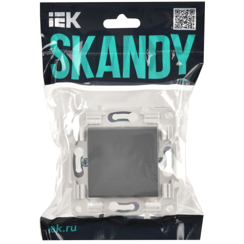 SKANDY Выключатель 1-клавишный проходной 10А SK-V02Gr серый IEK SKANDY Выключатель 1-клавишный проходной 10А SK-V02Gr серый IEK
