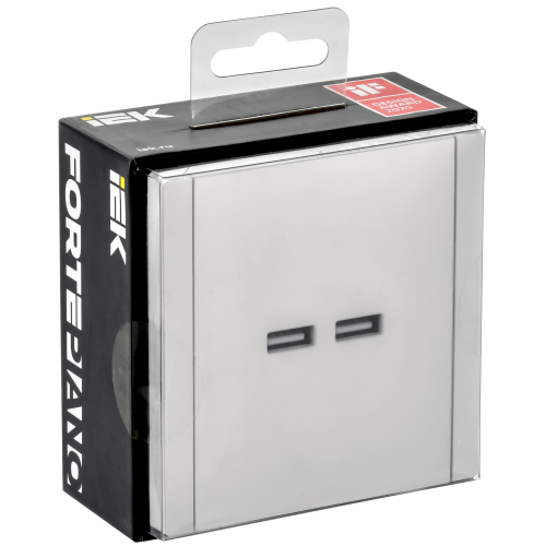 FORTE&PIANO Розетка USB A+A 3,1А FP249 белый IEK FORTE&PIANO Розетка USB A+A 3,1А FP249 белый IEK