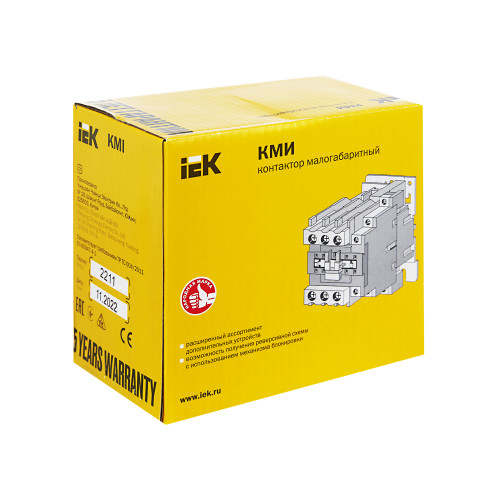 Контактор КМИ-34012 40А 400В/АС3 1NO;1NC IEK Контактор КМИ-34012 40А 400В/АС3 1NO;1NC IEK
