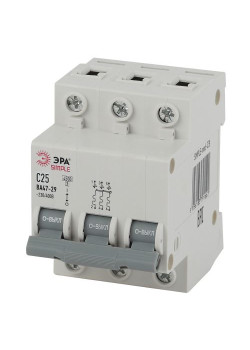 Выключатель автоматический модульный 3п C 25А 4.5кА ВА 47-29 SIMPLE-mod-23 ЭРА Б0039240