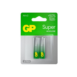Элемент питания алкалиновый AA/LR6 1.5В Super Alkaline G-Tech (блист.2шт) GP 1223