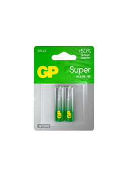 Элемент питания алкалиновый AA/LR6 1.5В Super Alkaline G-Tech (блист.2шт) GP 1223