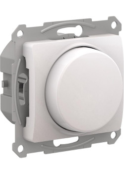 GLOSSA СВЕТОРЕГУЛЯТОР (диммер) поворотно-нажимной, LED, RC, 400Вт, механизм, ПЕРЛАМУТР
