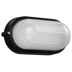 Светильник НПП1401 овал 60Вт IP54 черный IEK