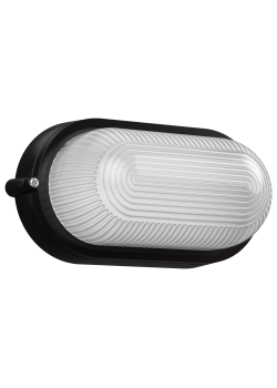 Светильник НПП1401 овал 60Вт IP54 черный IEK