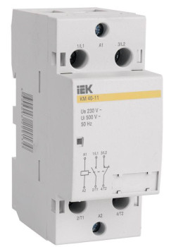 Контактор модульный КМ40-11 40А/2п 1з AC IEK MKK10-40-11