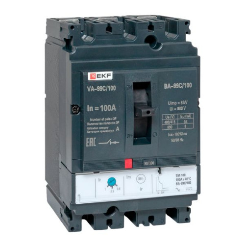 ВА-99C 100/100А 3P 35кА с термомагнитным расцепителем EKF
