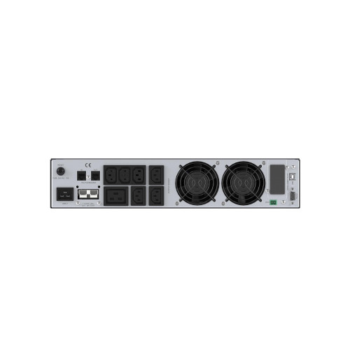 Онлайн ИБП ДКС серии Смолл Рэкмаунт (Small Rackmount), 2000 ВА/2000 Вт,1/1, 6xIEC C13, 1хIEC C19, EPO, USB, RS-232, Rack 2U, з/у 6А, без АКБ