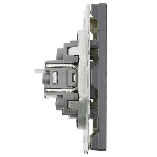 Розетка компьютерная 1-местная RJ-45 (механизм), STEKKER, серия Эмили, RST00-5117-10, платиново-серый, soft touch Розетка компьютерная 1-местная RJ-45 (механизм), STEKKER, серия Эмили, RST00-5117-10, платиново-серый, soft touch