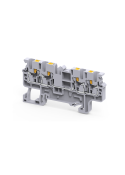Клемма с 4-мя контактами push-in OptiClip СP-2,5-QUATTRO-(0,2-2,5)-I-серый
