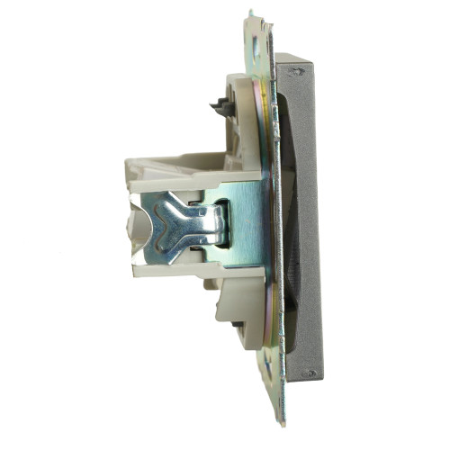 Розетка компьютерная 1-местная RJ-45 (механизм), серия Катрин, графит, GLS00-7107-06 Розетка компьютерная 1-местная RJ-45 (механизм), серия Катрин, графит, GLS00-7107-06
