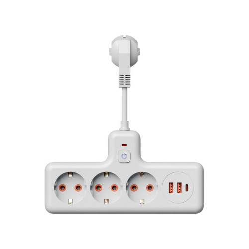 Удлинитель с сетевым фильтром 3х0.3м 10А 2USB + 1USBC 2500Вт ПВС 3х1 компакт бел. КОСМОС FRKsm0.3m-3g(W)USB Удлинитель с сетевым фильтром 3х0.3м 10А 2USB + 1USBC 2500Вт ПВС 3х1 компакт бел. КОСМОС FRKsm0.3m-3g(W)USB