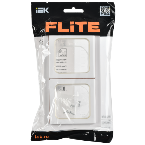 FLITE Рамка 2-местная IP55 Рпро-2-55-ФлБ белый IEK FLITE Рамка 2-местная IP55 Рпро-2-55-ФлБ белый IEK