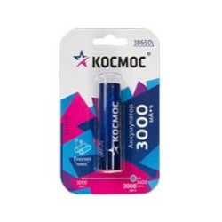Аккумулятор Li-ion 18650 3000мА.ч без защиты с выводами под пайку (уп.4шт) KOC18650Li30PAS4