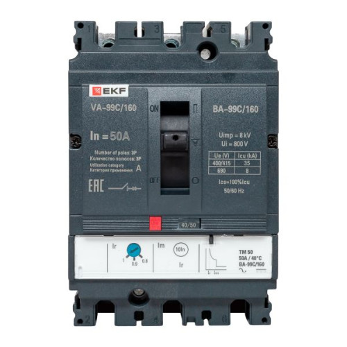 ВА-99C 160/50А 3P 35кА с термомагнитным расцепителем EKF