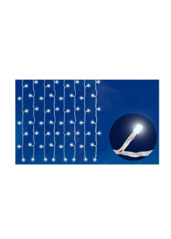 Гирлянда занавес светодиод. ULD-C1515-160/DTA WHITE IP20 с контроллером 160led 1.5х1.5м прозр. бел. UNIEL 06738