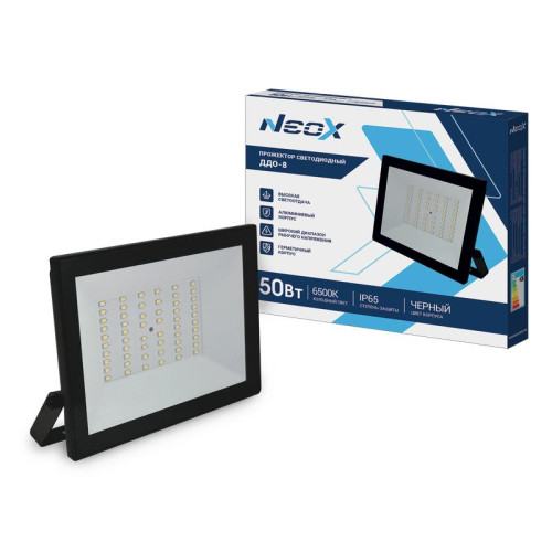 Прожектор светодиодный ДДО-8 50Вт 6500К IP65 5250лм 105лм/Вт 230В NEOX 4690612033990