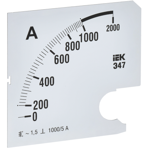 Шкала сменная для амперметра Э47 1000/5А класс точности 1,5 96х96мм IEK