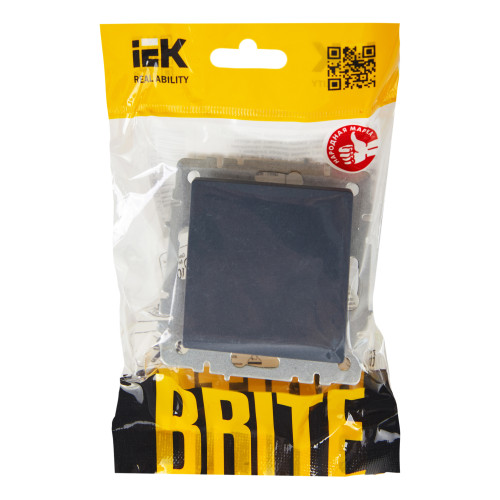 BRITE Выключатель 1-клавишный проходной 10А ВС10-1-6-БрМ маренго IEK BRITE Выключатель 1-клавишный проходной 10А ВС10-1-6-БрМ маренго IEK