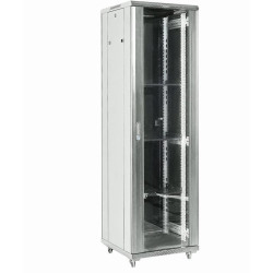 Шкаф коммутационный Rexant (04-3766-211) напольный 37U 600x600мм пер.дв.стекл металл 2 бок.пан. направл.под винты 800кг серый 75кг 230град. 1832мм IP20 сталь